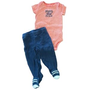 CARTER'S Red White Blue Striped Mighty MVP Matching Outfit